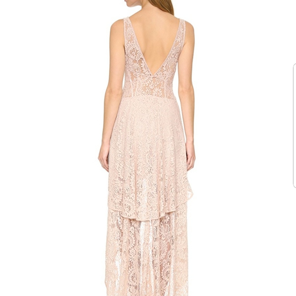 The Jetset Diaries Cream High-Low Sundress with Plunge Neckline - Picture 3 of 8